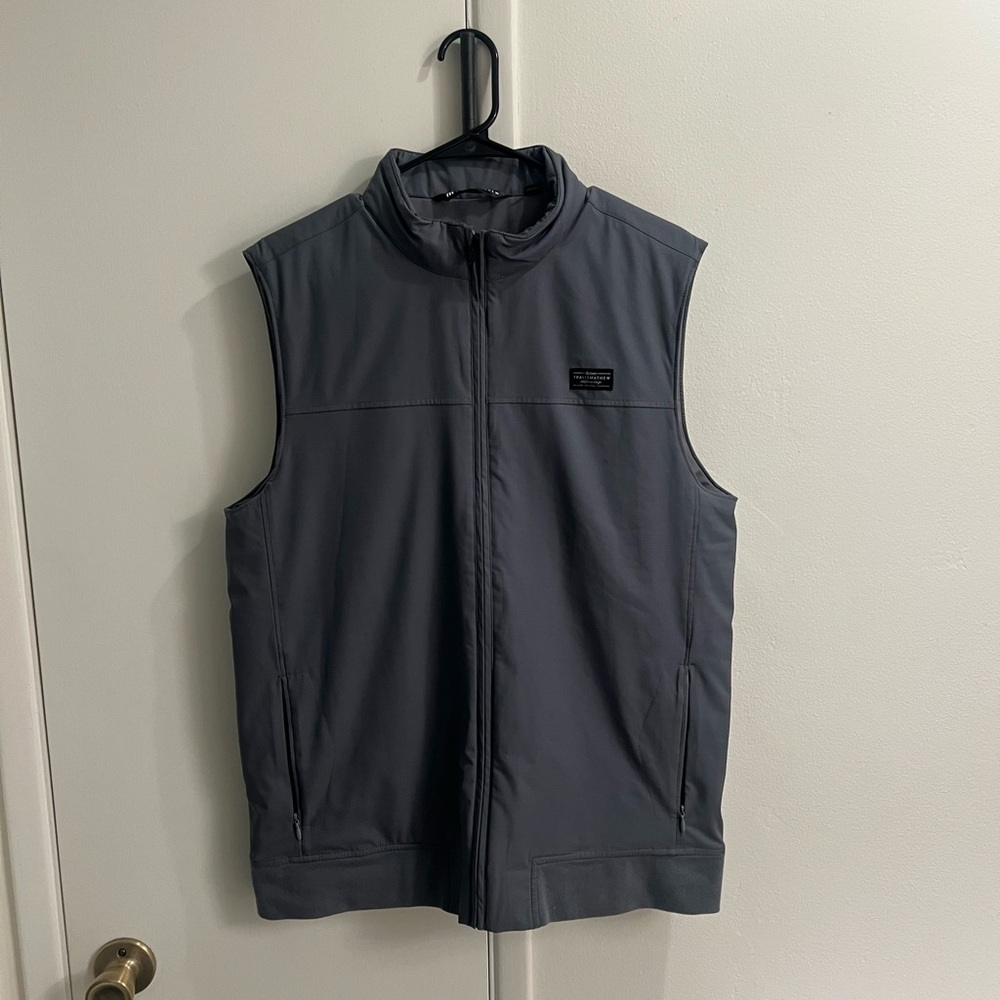 Travis Mathew Gray Lightweight Vest with High Collar